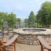 outdoor fire pit with lounge chairs